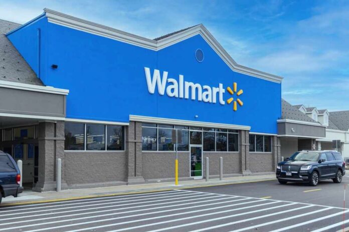 shutterstock_2415634825.jpg featured image Walmart store exterior with parked cars