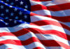 USA flag waving in the wind