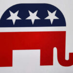 GOP Shake-Up: Key Senator RETIRING Republican Party elephant logo with stars.