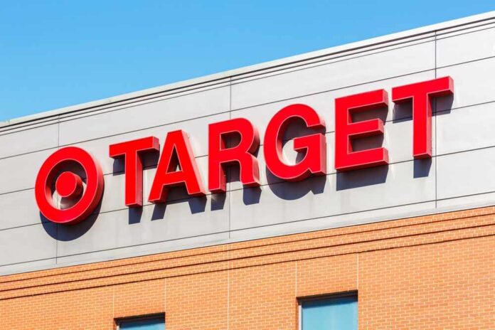 Target store sign against a clear blue sky