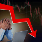BOMBSHELL: 40K Deals Collapse Man stressed over falling stock market graph.