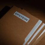 Bill Gates CORNERED — Epstein Blackmail Files Surface Stack of brown file folders labeled 'EPSTEIN'