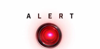A red alert button with the word 'ALERT' above it