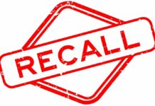 RECALL: Elite Models AT RISK Red stamp with the word 'RECALL' inside a diamond shape