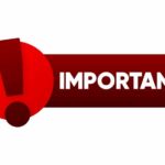 A red exclamation mark inside a circular shape with the word 'IMPORTANT' in bold white letters