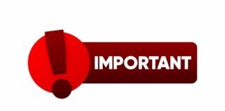 A red exclamation mark inside a circular shape with the word 'IMPORTANT' in bold white letters