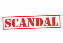 Federal Judge’s SHOCKING Secret Affair Exposed Red stamp with the word scandal