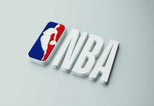 NBA logo on a white background.
