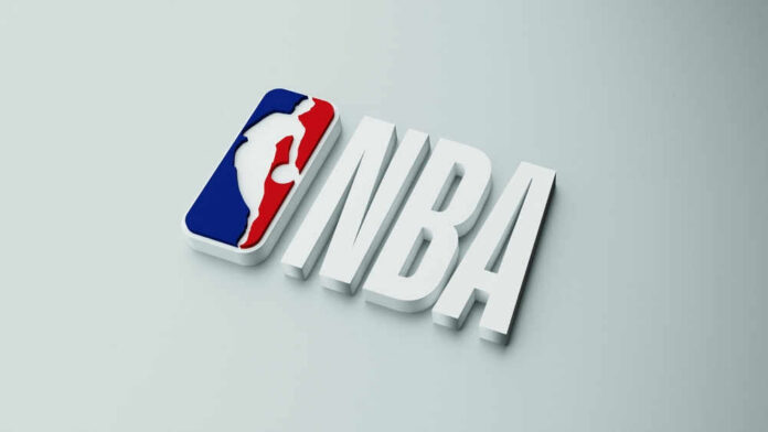 NBA logo on a white background.