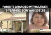 Parents charged in death of 7-year-old son who weighed 255 pounds