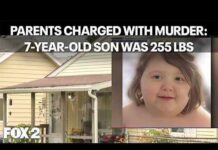 Parents charged in death of 7-year-old son who weighed 255 pounds