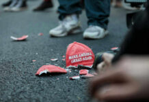 Pastor’s Texts Torch MAGA Run Shattered Make America Great Again hat on the ground