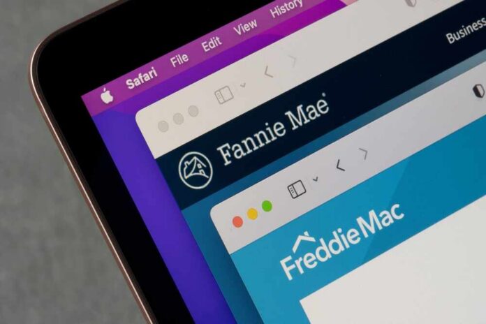 Web browser displaying tabs for Fannie Mae and Freddie Mac