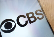 CBS logo displayed on a smartphone screen