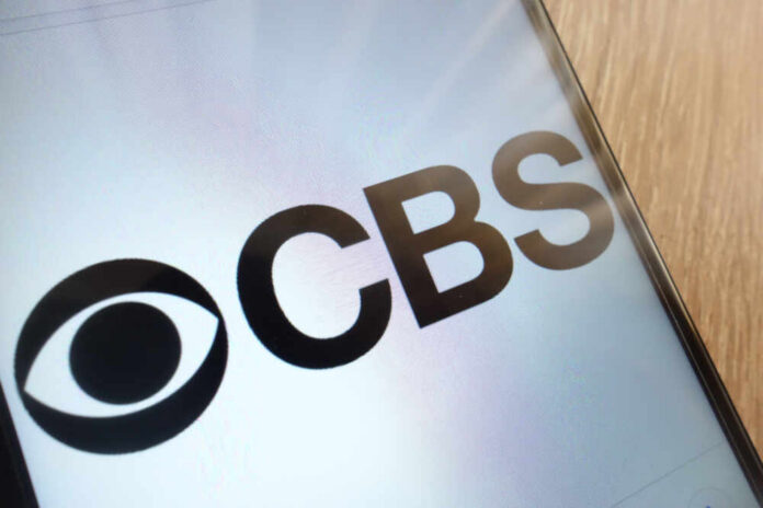 CBS logo displayed on a smartphone screen
