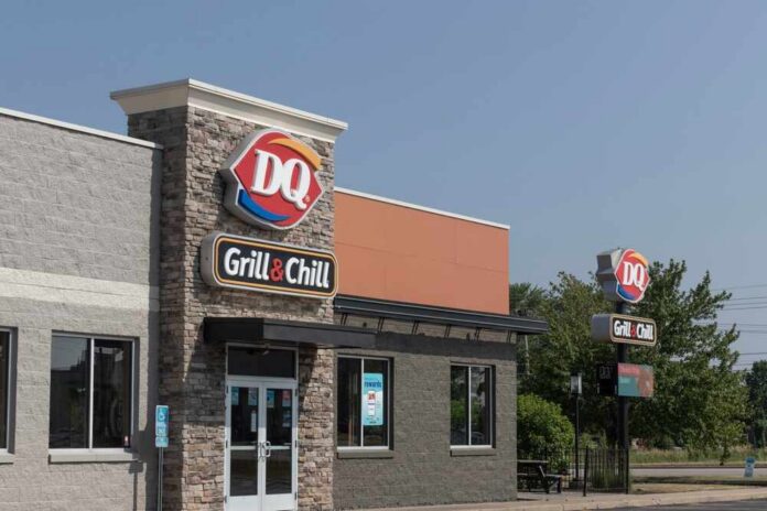 Lafayette,-,June,21,,2023:,Dairy,Queen,Restaurant.,Dq,Is Dairy Queen Grill & Chill restaurant exterior on a sunny day