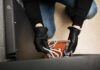 Theft wearing gloves with stolen jewelry