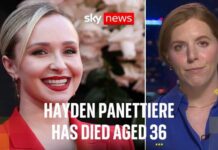 Hayden Panettiere - who starred in Heroes and Nashville - has died aged 36