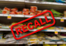 Border Lapse Triggers Massive Beef Recall Recall notice over grocery store shelves.