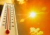 Record Heat Shocks NOAA Thermometer displaying high temperature against a bright sun