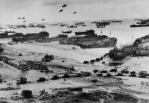 WWII Ghost Fleet Rises — Live Shells Inside Allied landing on Normandy beach during D-Day, WWII.