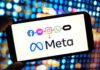 Smartphone screen showing Meta branding and app icons