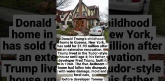 Donald Trump’s Childhood Home in New York Sells for $1.93 Million #shorts #breakingnews #trump #us