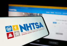 NHTSA logo displayed on a smartphone screen