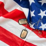 Military Draws Hard Line On Troops WHERE?! Dog tags on an American flag