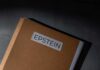 A brown folder with the label 'EPSTEIN' on it